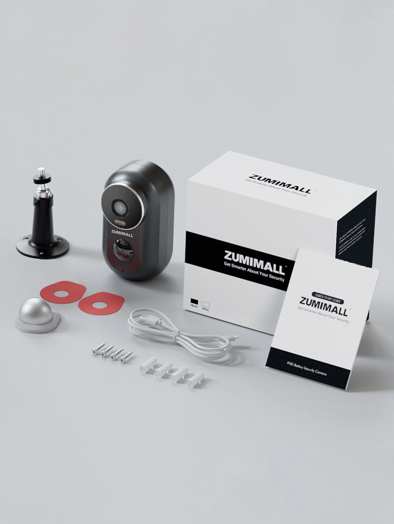 ZUMIMALL Security Cameras Wireless Outdoor with Magnetic Mount,Battery Powered, 2.4G WiFi Indoor,3MP Color Night Vision/Siren