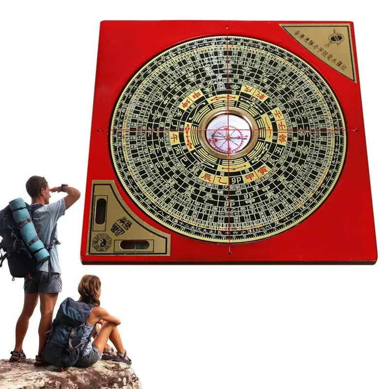 Bakelite compass retro feng shui compass Home Decoration Crafts Tongsheng and Retro Portable Mini Yang Ba Gua Alloy Luo Pan