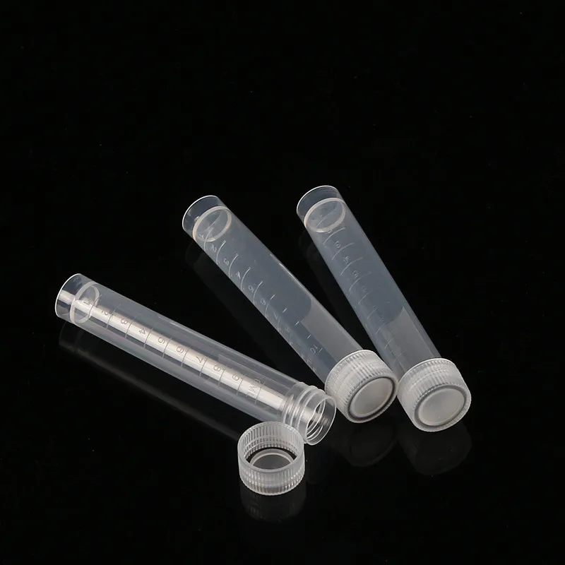 

10ml Lab Graduated 100pcs 200pcs 300pcs 500pcs Plastic Cryovial Test Tube Cryo Freezing Tube with White Cap