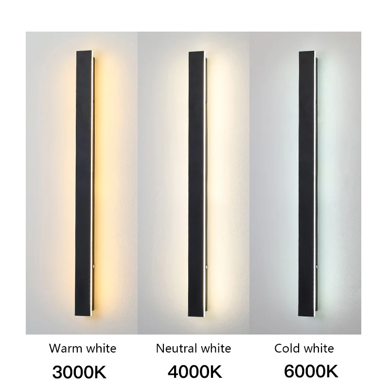 Waterproof LED long wall lamp, modern, ip65, outdoor lighting, garden, villa, balcony, lamp, decorative, 110 v,220v