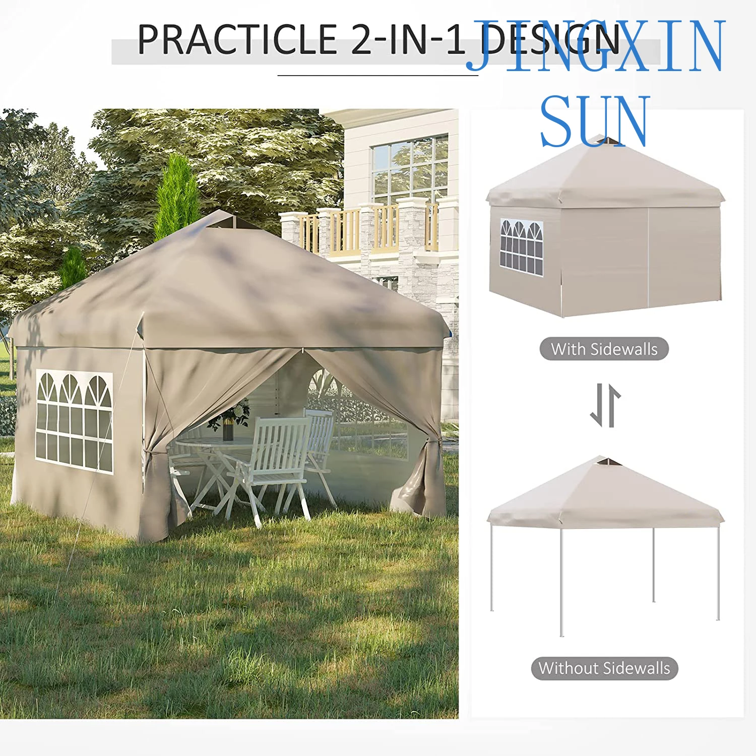 Luxuriöses 3x3 Pop-up-Überdach – Gazebo Pop Up Bewertung und Preis