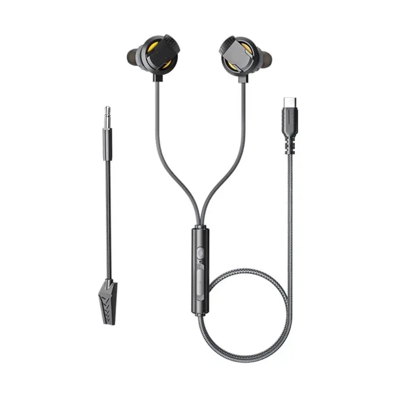 Fones ouvido para jogos RX5 eSports Fones ouvido intra-auriculares com microfone removível