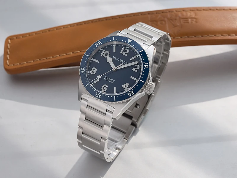 SCMTLUMETTE A061 Klassische 1969 Hommage-Uhr Automatik Taucheruhr für Herren 200M Keramik-Lünette Leuchtend im Dunkeln Outdoor Abenteuer Sport Gummiarmband – Detail 1