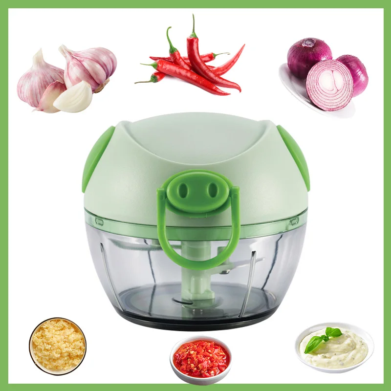 

Manual Food Processor & Chopper - Multi Functional Kitchen Appliance for Meat Grinding Vegetable Chopping and Garlic Crushing