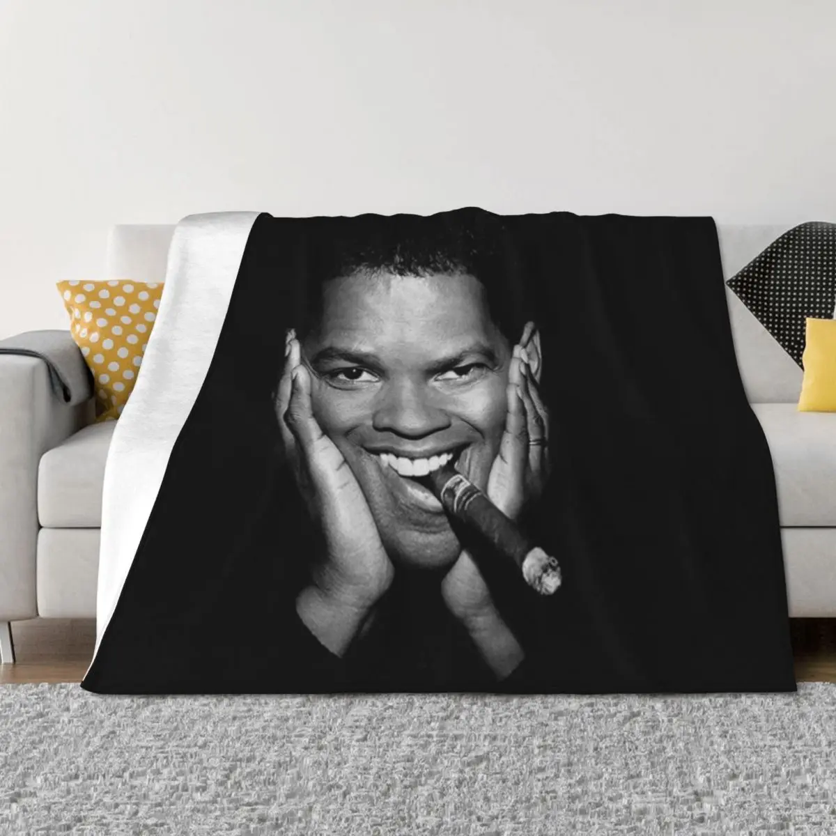 

Denzel Washington Throw Blanket Hairy halloween heavy to sleep Comforter Blankets