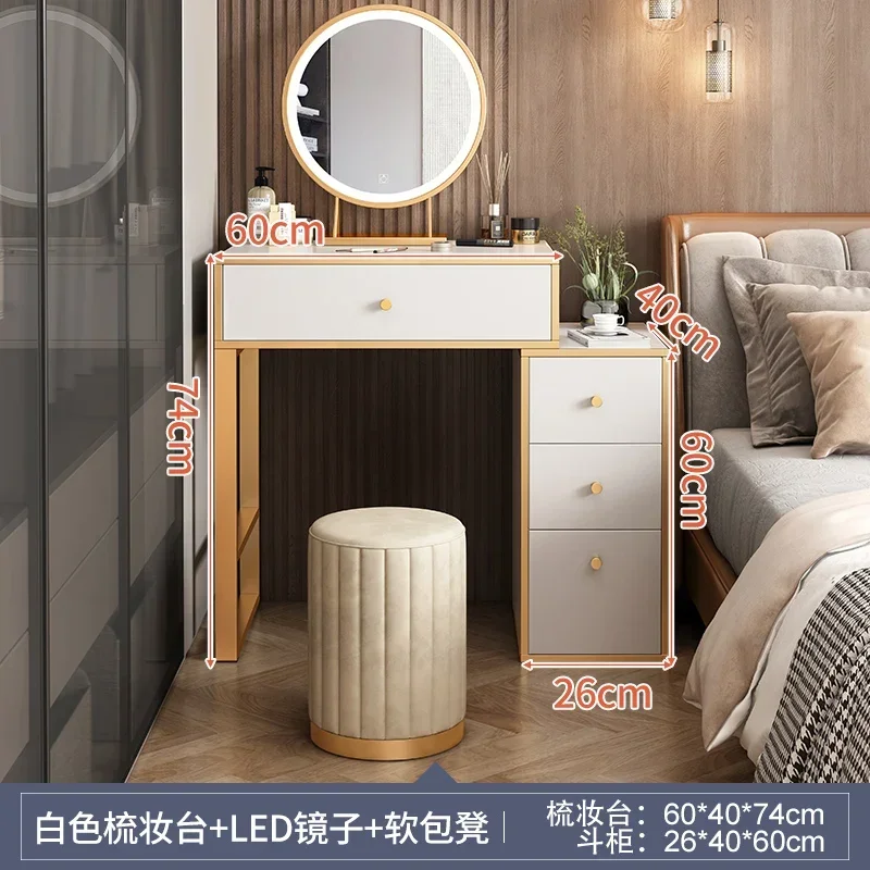 Jewelry Bistro Dressing Table Restaurant Cosmetics Nail Modern Vanity Table Women Collection Schminktisch Postmodern Furniture image 4