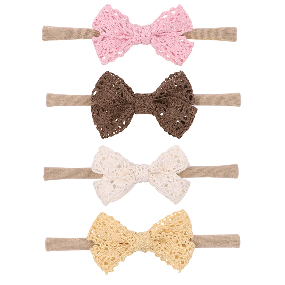 1pcs Newborn Elastic Hair Bands Lace Hair Bows Soft Headband for Girls Nylon Headbands Turban Headwear Baby Hair Accessories