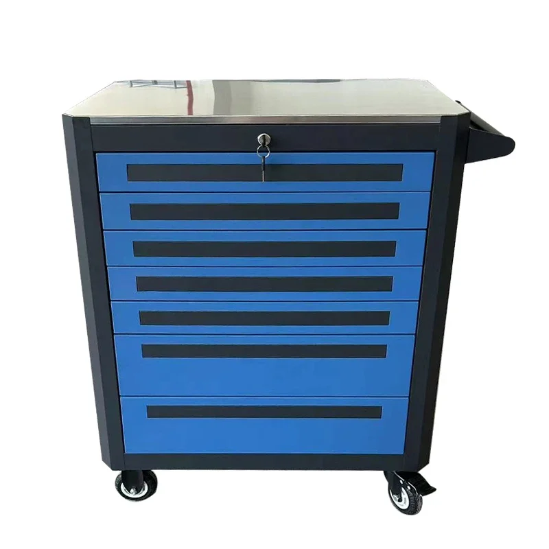 Drawers Stainless Steel Countertpos Tool Trolley Cabinet With Hidden Handle For Tools Storage Workshop Garage Use