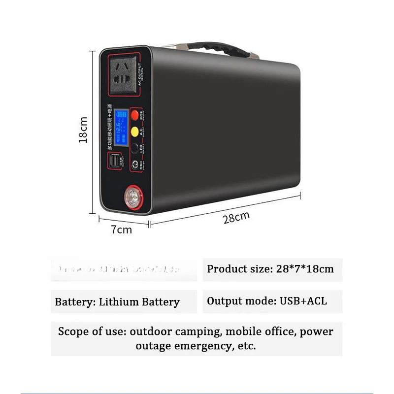 Lifepo4 Electric System Rechargeable Generator New Portable Power Station 220V 300W Outdoor Power Bank 90000mAh Home Camping