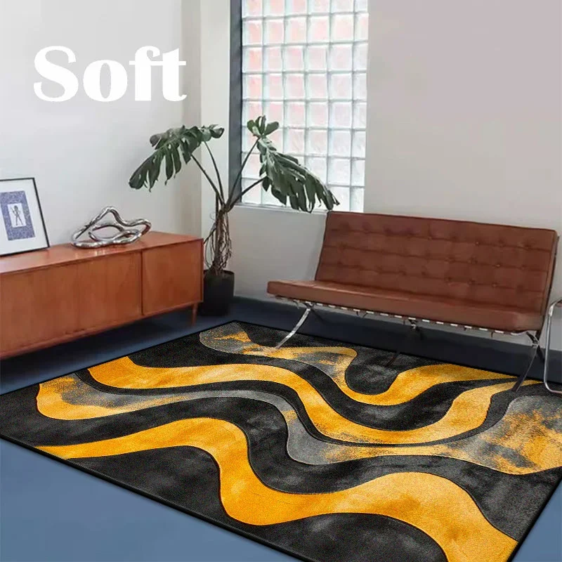 

Nordic Abstract Area Rug for Living Room Bedroom Soft Plush Floor Mat Non-Slip Machine Washable