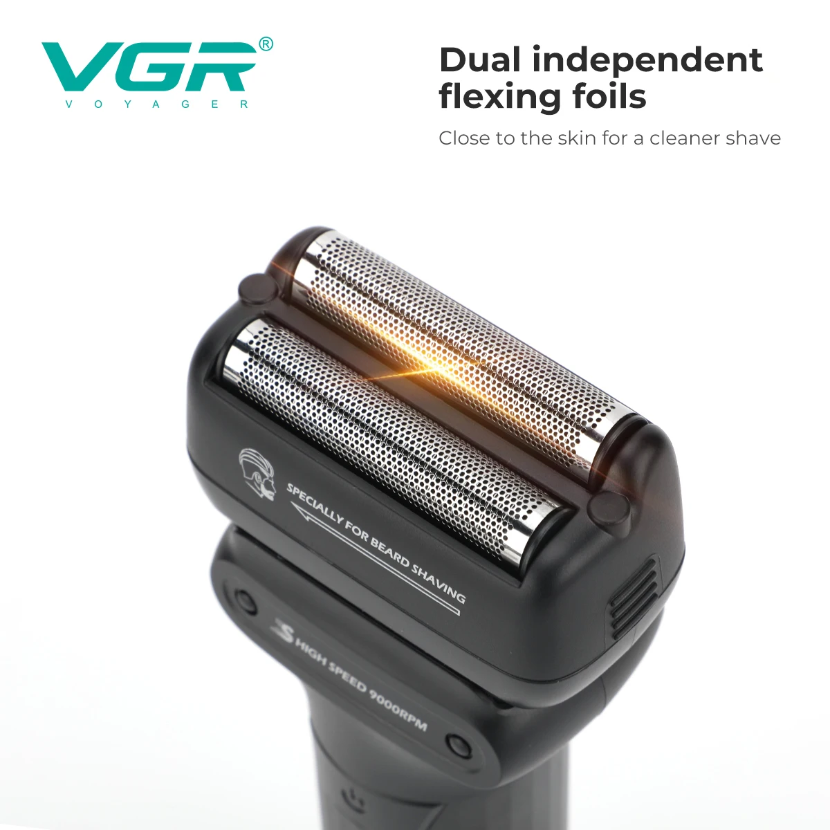 VGR Rasoio per il viso Aggiornato Professionale 0MM Lamina Rasoio Offerta speciale 9000 giri/min Rasoio per barba Bestseller Elettrico Alternativo Migliore Rasoio per uomo V-368