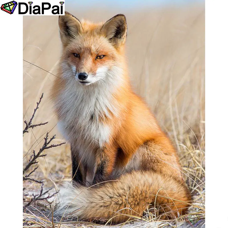 

DIAPAI Diamond Painting 5D DIY 100% Full Square/Round Drill "Animal fox" Diamond Embroidery Cross Stitch 3D Decor A24687