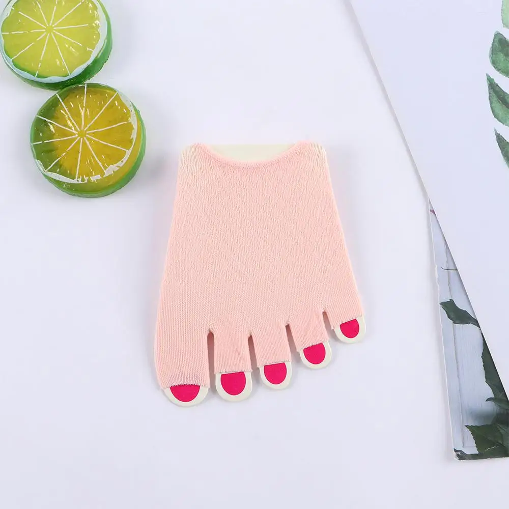 رقيقة تنفس الصيف النساء شبكة القطن المفتوحة تو الجوارب جورب النعال نصف النخيل الجوارب #2