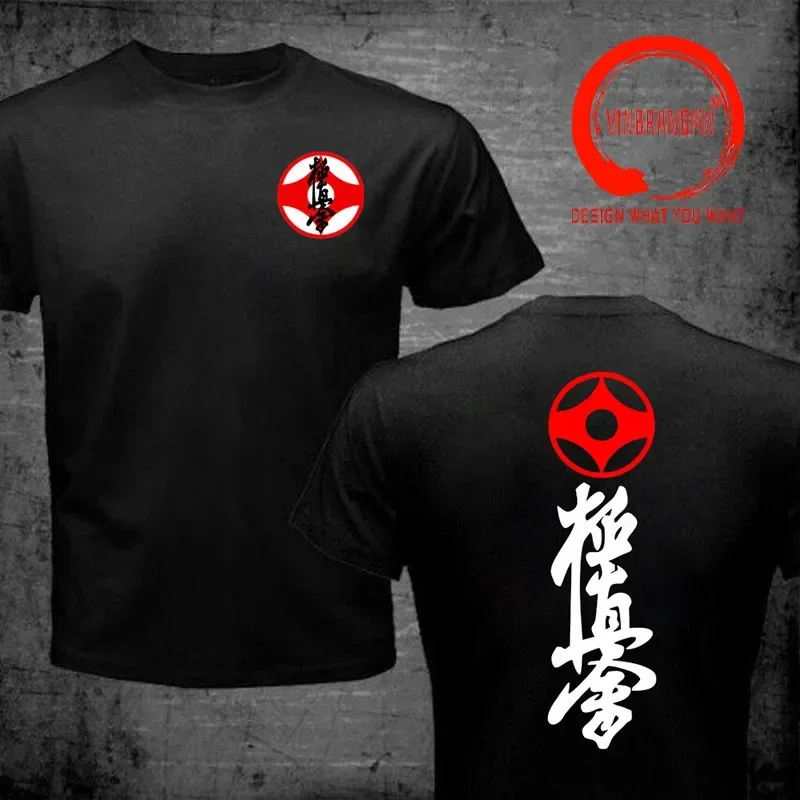 Fashion Summer Kyokushin Karate T Shirts Men Cool Man Printed Mens Short Sleeve Cotton Japan Karate T-shirt Man Funny Tee Shirt