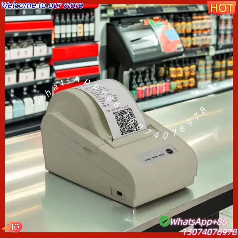 2026 58mm Thermal Label Sticker Printer for Scale Weighing Bill Receipt Printing Machine with USB+RS232