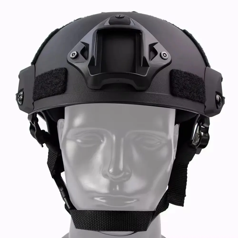 MICH 2001 Tactical Helmet with Adjustable Chin Strap Night Vision Mount and Side Rails for Airsoft Paintball Outdoor Sports