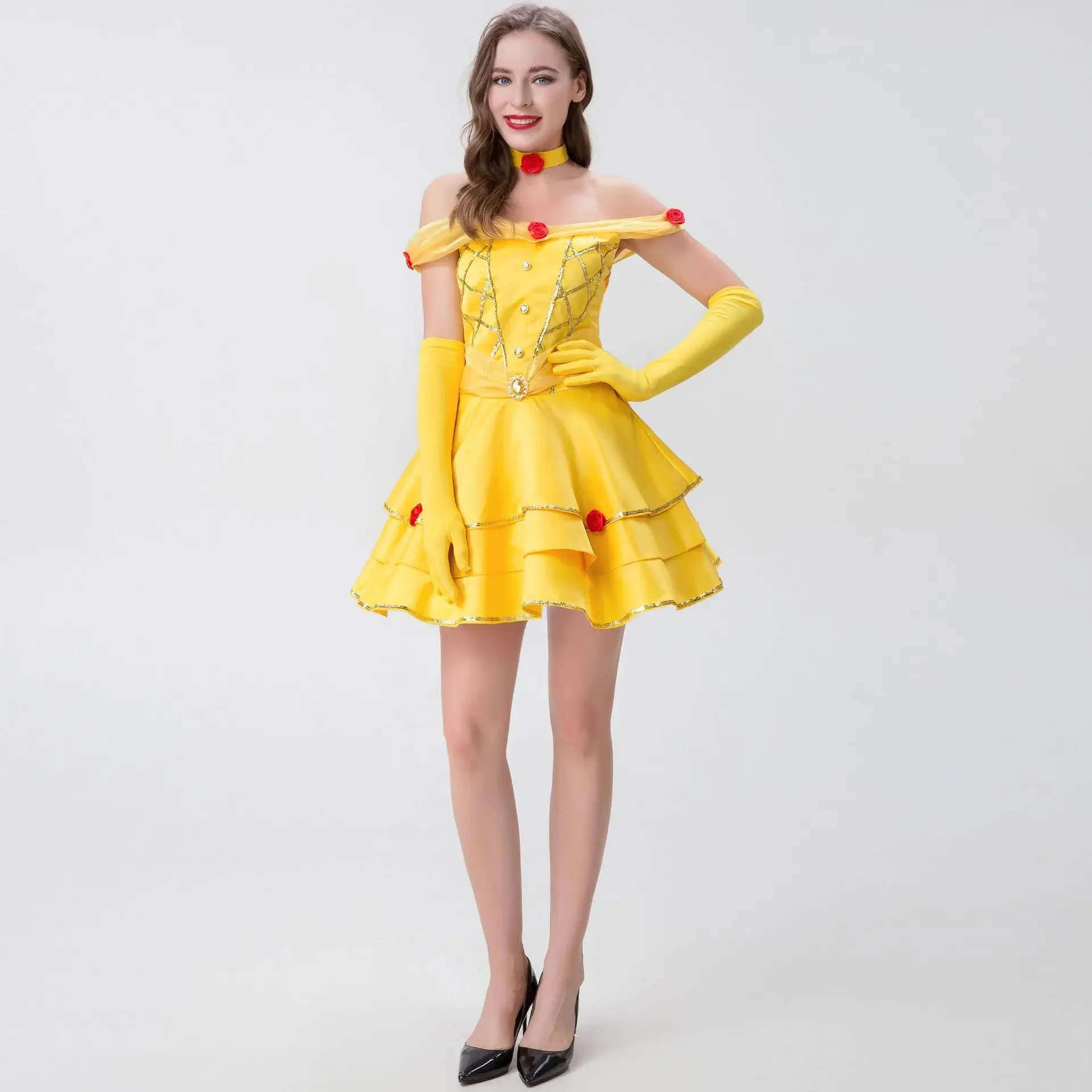 

Adult Belle Princess Cosplsy Halloween Masquerade Fancy Costume