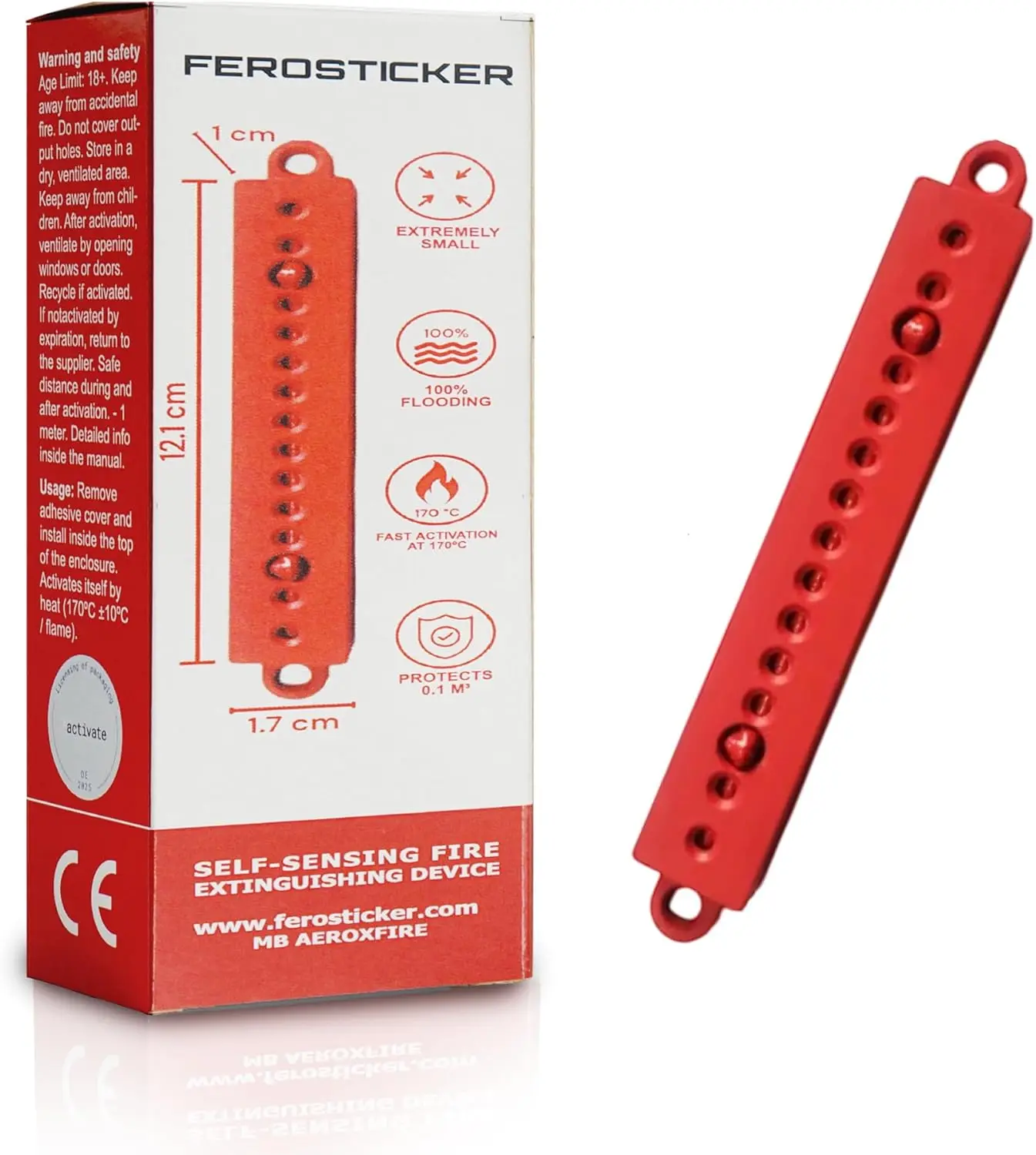 

Compact Automatic Fire Extinguisher: Non-Toxic, Maintenance-Free for Home, Vehicle & Electronics