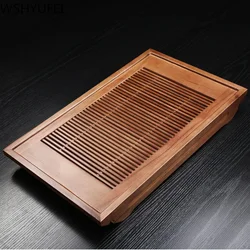 Chinese Traditional Drawer type Solid Wooden tea tray Household Tea table Teaware Organizer High Quality Double-use serving tray