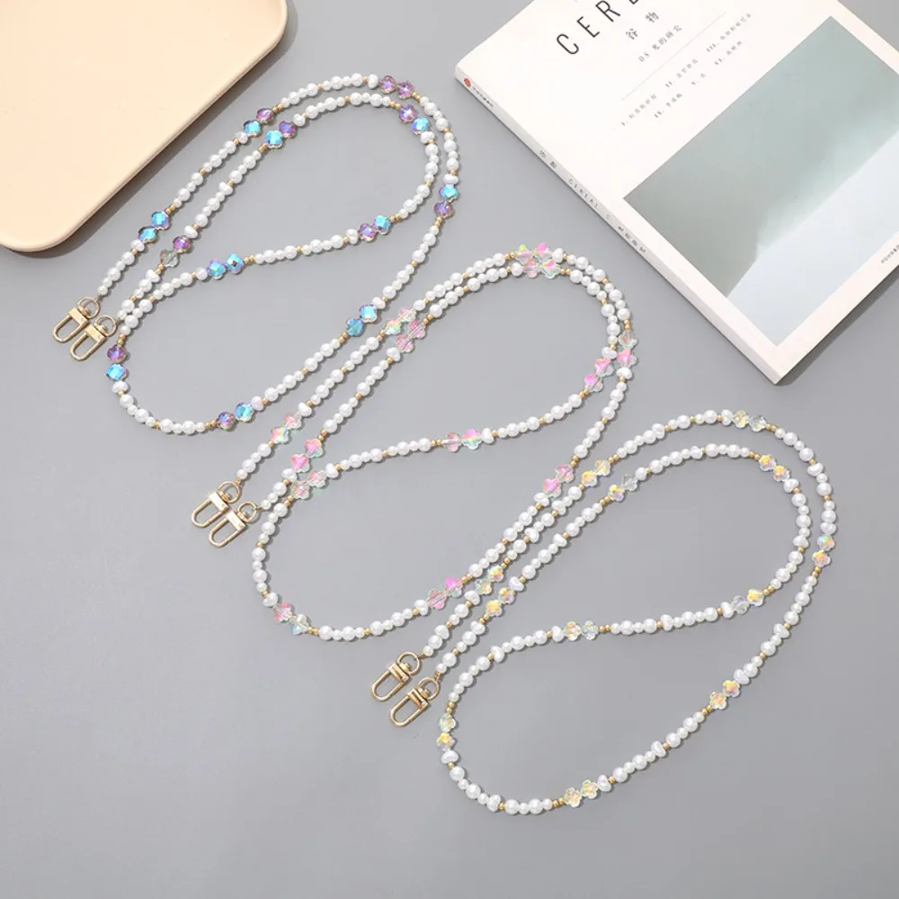 

Цветочные бусины, ремешок для телефона через плечо, сумка-цепочка, ремешок для мобильного телефона с кроликом, анти-потерянная подвесная веревка, шейные ремни для телефона