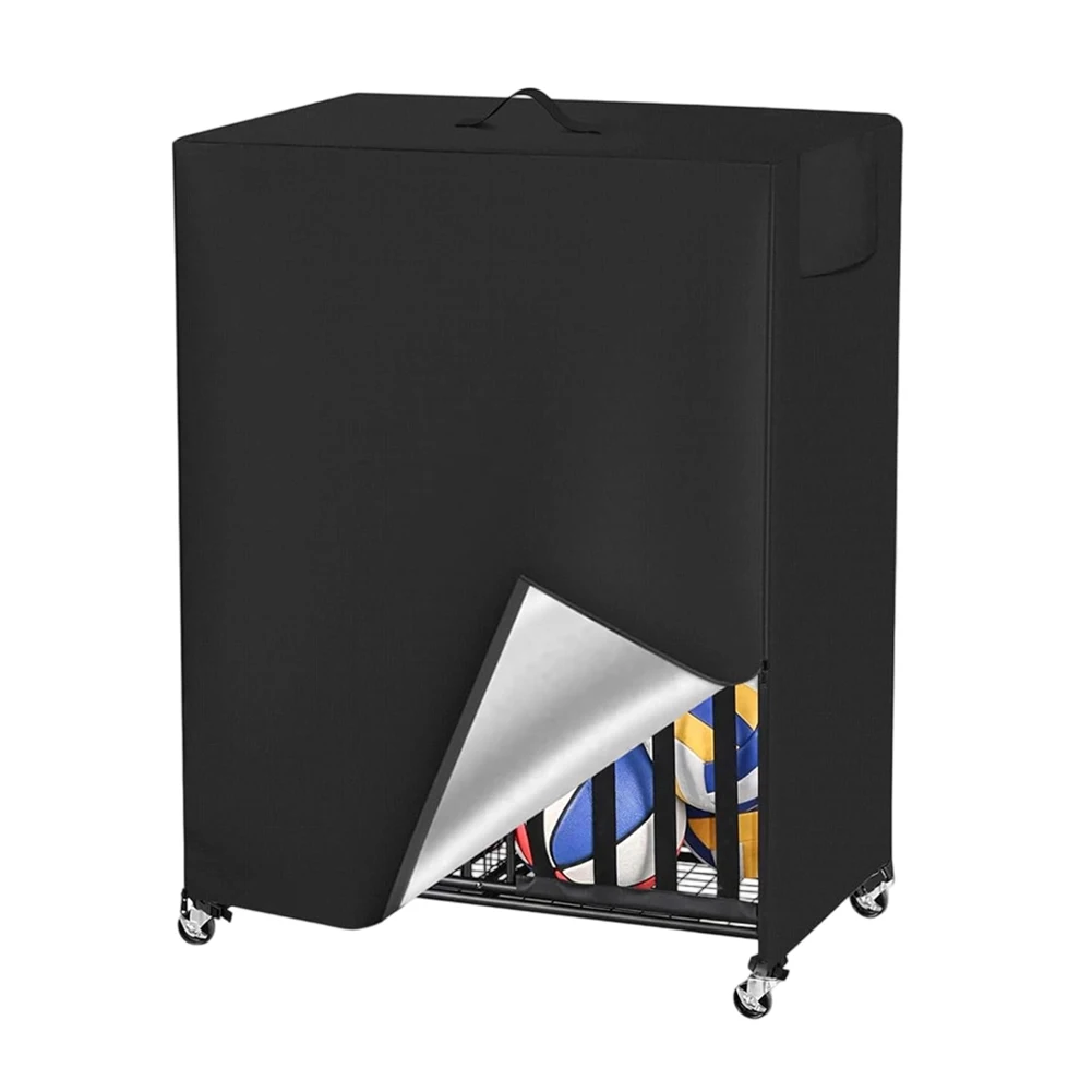 600D Waterproof Basketball Storage Rack Cover Dustproof & Windproof,96*46*114CM Garden Supplies view 2