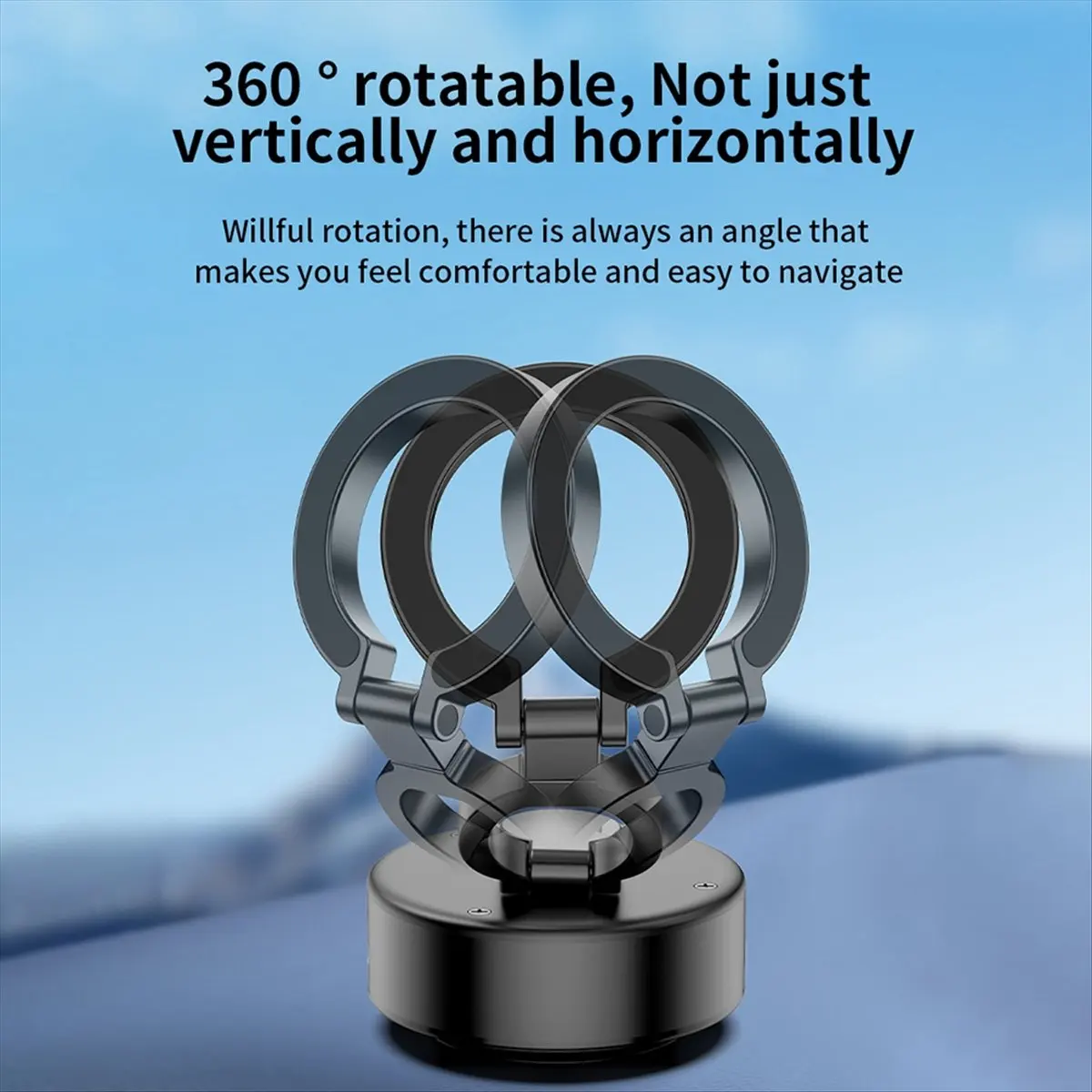 N86R Intelligent Car Mount Magnetic Mobile Phone Holder Universal Adsorption Bracket Vacuum Adsorption Stable Mount Silver
