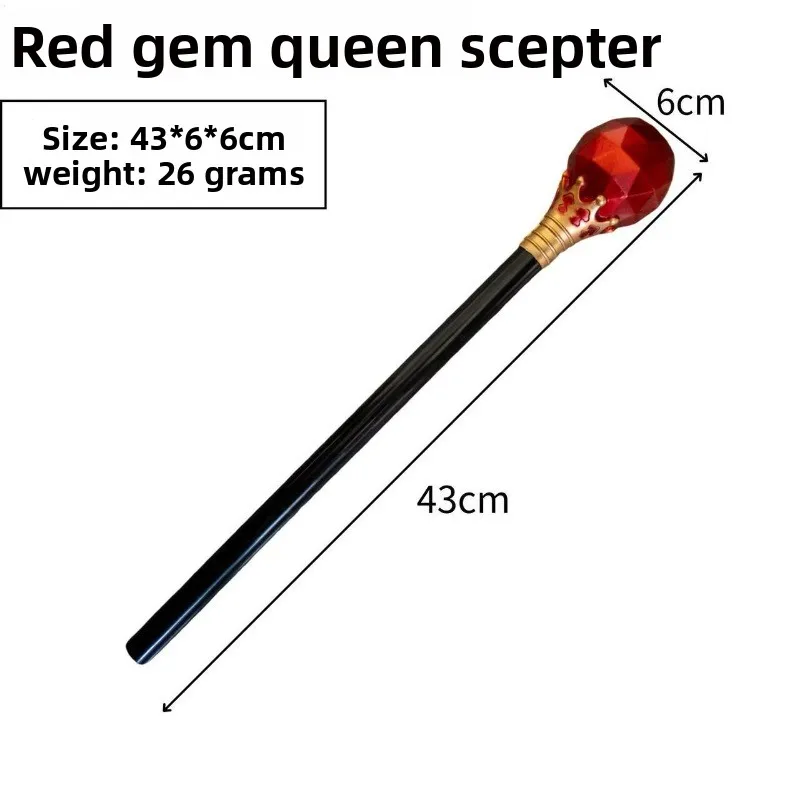 43 cm/16,93 in PU Red Queen's Scepter Anime Peripheriegeräte Modell Requisiten Halloween Sammlerstück Cosplay Outdoor Display Dekoration Geschenke