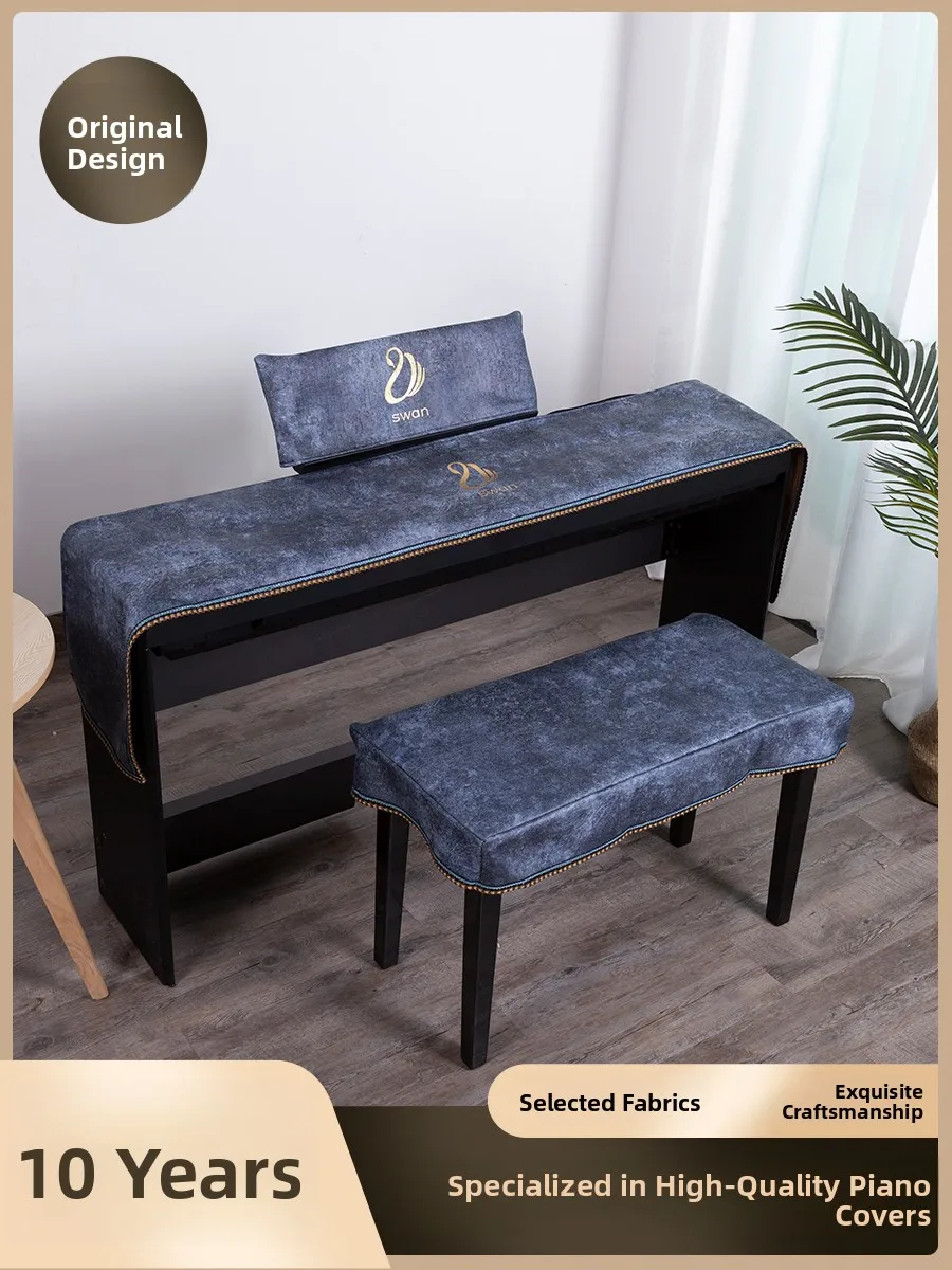Funda de lujo para piano electrónico de 88 o 61 teclas, estilo nórdico, cubierta parcial de tela para pianos , y ...