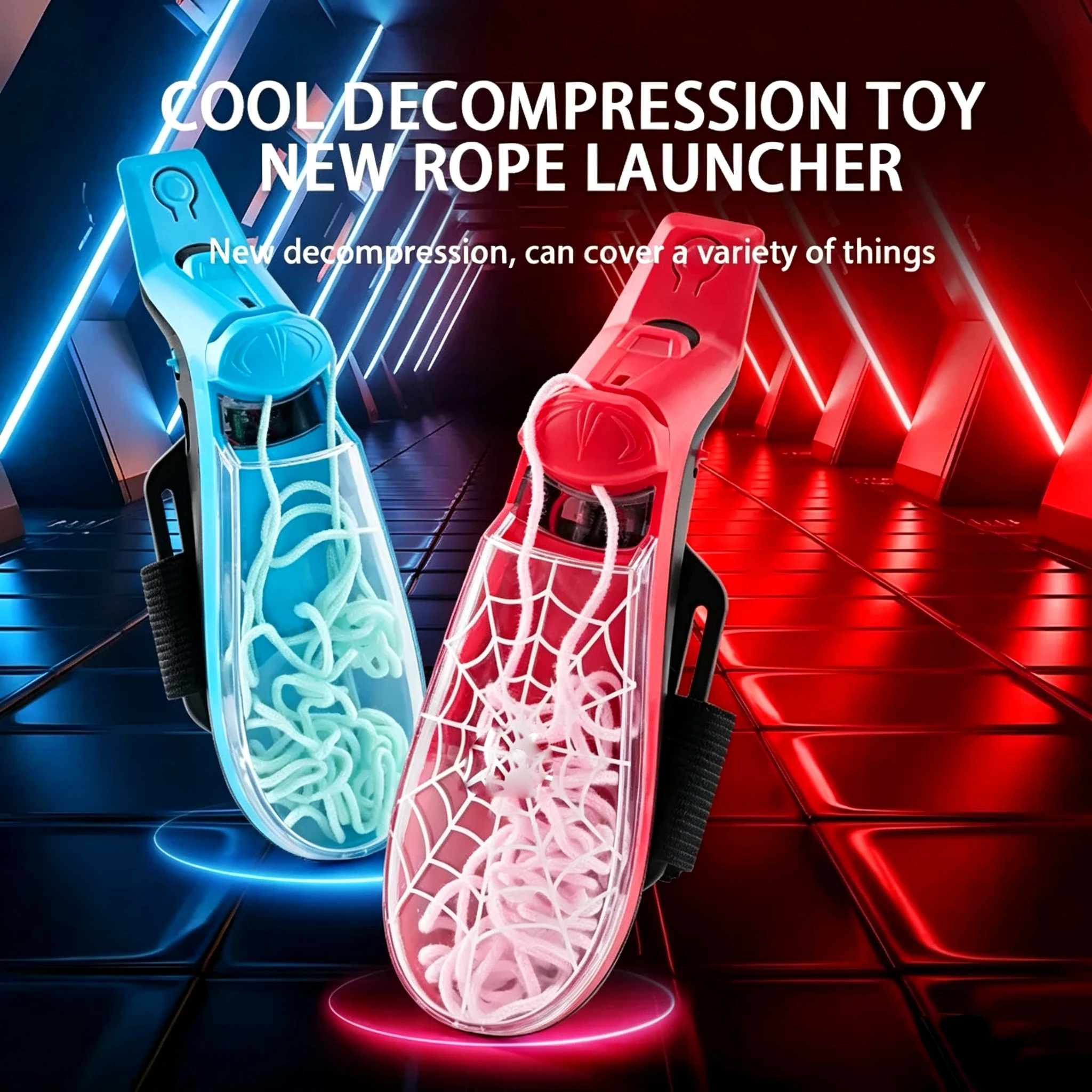 2026 Rope Launch Wristband Flying Rope Shooter Automatic Backlash Handheld Toy Adult Manual Toy Adult Gift