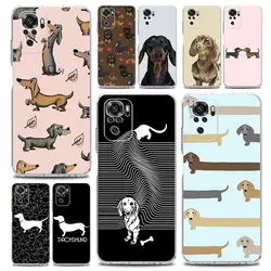 Phone Case For Xiaomi Redmi Note 13 12 5G 9S 9 8 10 11 Pro Plus 4G 9T 13C 12C 10C 9C 9A 7 Clear Cover Dachshund Sausage Dog