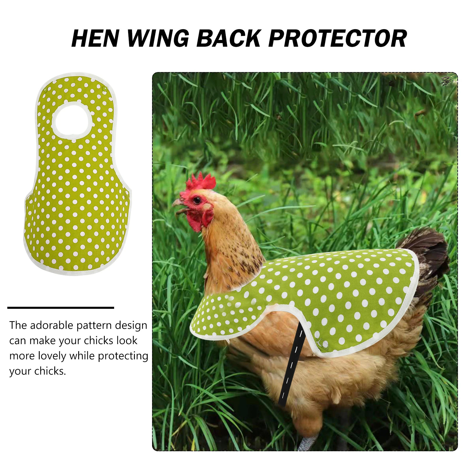 

Chicken Saddle Apron Hen Protector for Chickens Poultry Saddles with Elastic Strap Baby Girl Cover
