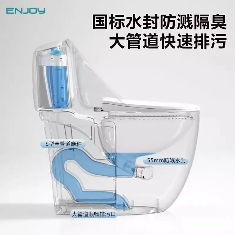 Foshan Oval Siphon Toilet Bathroom Sanitary Ware S Type Water Bend Integrated Wall Outlet
