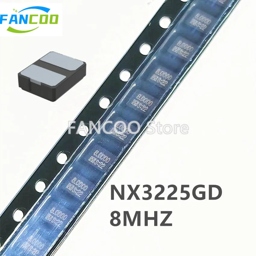 10pcs NX3225GD 8MHZ  8PF 8.000 8.000M NX3225GD-8MHZ-STD-CRA-3  NX3225GD-8MHZ SMD 3.2x2.5 2P 3225 3.2mm*2.5mm Crystal RES