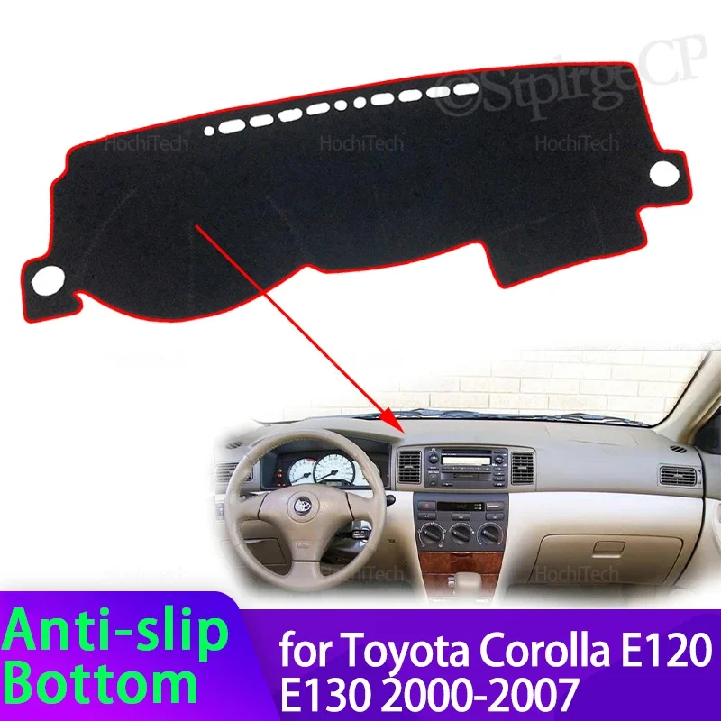 

Для Toyota Corolla E120 E130 2000-2007 крышка приборной панели автомобиля, избегайте света, коврик для приборной панели, чехол, ковры
