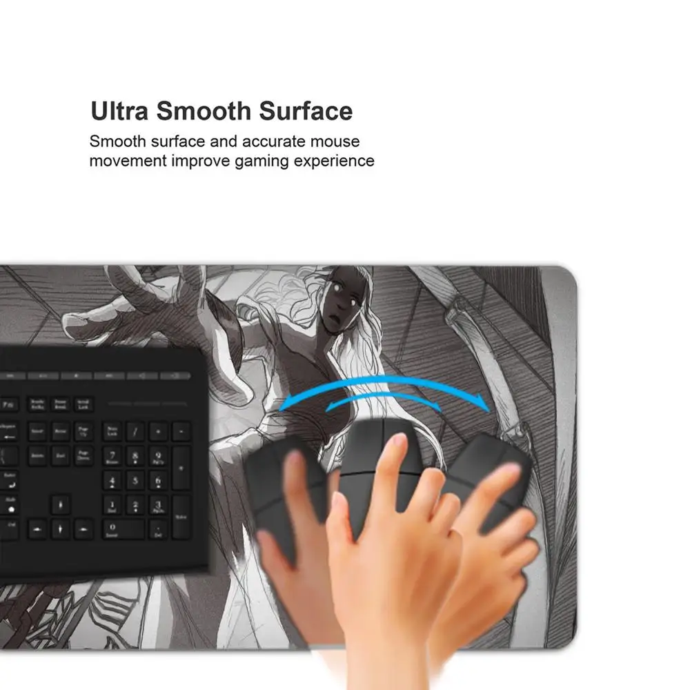 Alfombrilla de ratón antideslizante con bloqueo de borde de goma, alfombrillas de juego, juego de aventura de Thriller, Slay the Princess para ordenador portátil y PC