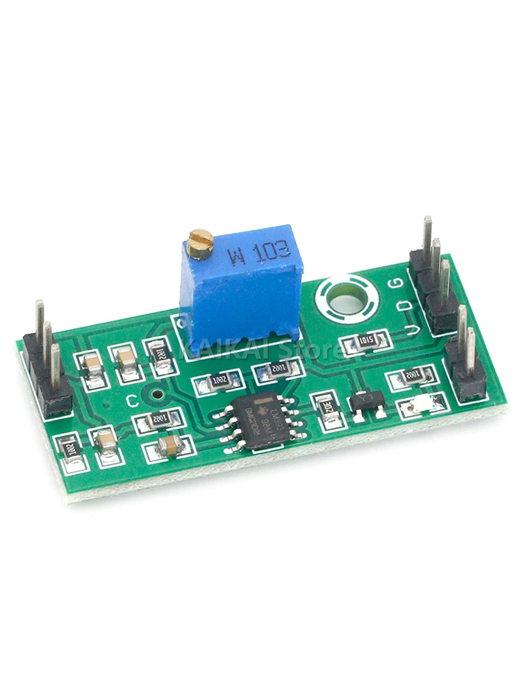 LM393 Voltage Comparator Module Signal Waveform Adjustable High Low Level/Load Drive Dual Channel 4.5-28V High Voltage Module