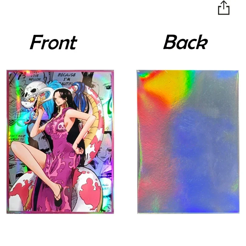 60 Vellen EEN STUK Flash Kaarthouder Boa Hancock Beschermhoes Diy Laser Serie Anime Actie Speelgoed Figuren Cadeaus voor Vrienden