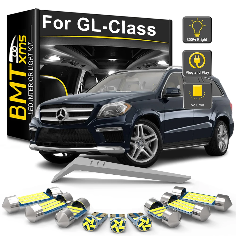 BMTxms For Mercedes Benz MB GL-Class X164 X166 GL450 GL500 GL550 2006-2015 Car LED Interior Light Bulb Kit Reading Trunk Lamp