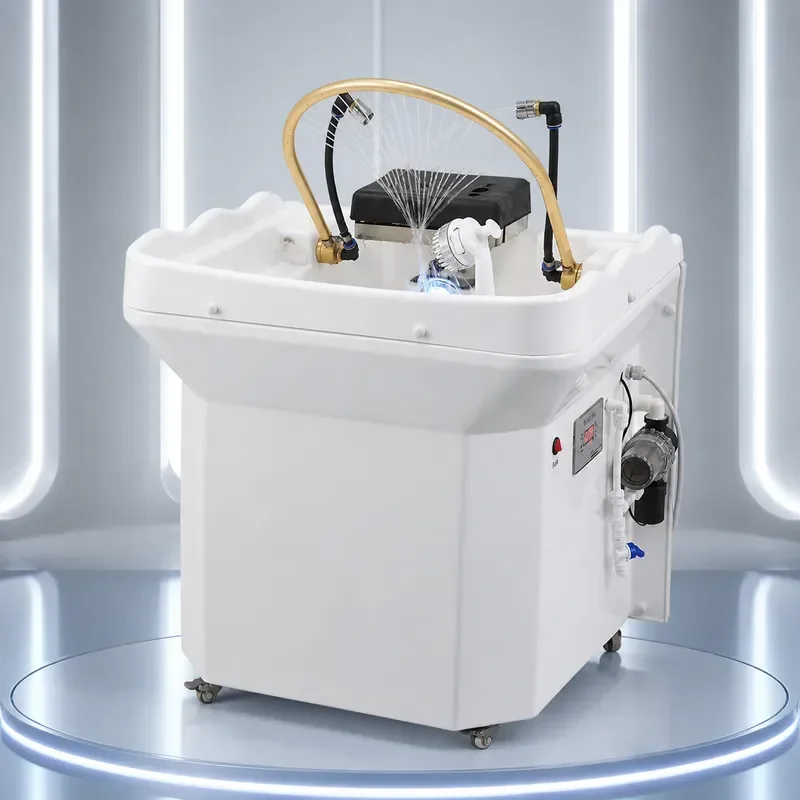 Mobile Shampoo Basin Head Treatment Machine for Beauty Hair Care Center with Fumigation Water Circulation No Water