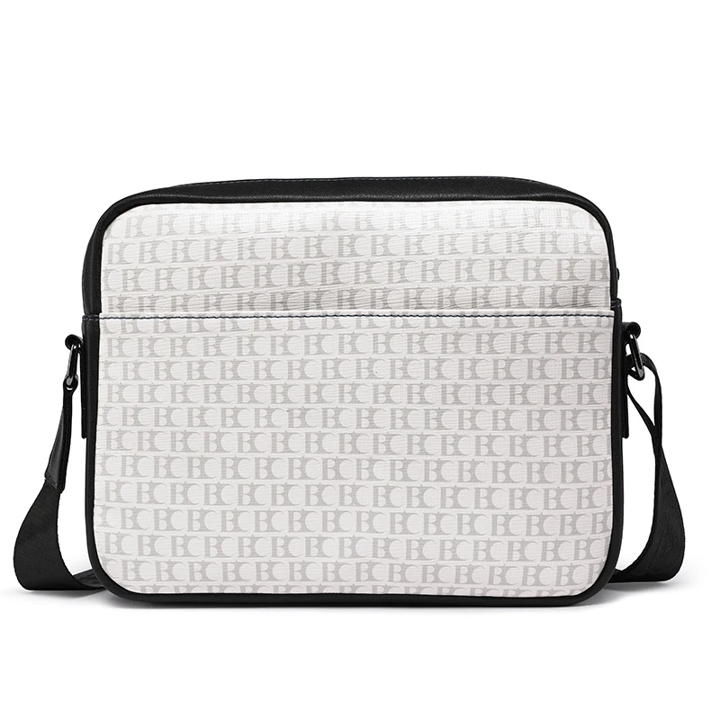 Modna męska torba na ramię bylcaptain prosta litera wodoodporna PU mała torba kwadratowa casualowa luksusowa jedna torby na ramię Crossbody