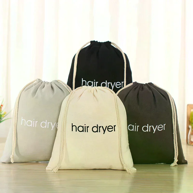 Hair Dryer Cloth Bag Hair Diffuser Hairdryer Bag Drawstring Closure Cover Canvas Storage Belt Mouth Drawstring Dust Bag