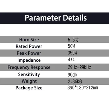 6.5 इंच कार स्पीकर का सेट 4 ओम आरएमएस 50W फ्रंट डोर कार ऑडियो HIFI फुल रेंज स्टीरियो म्यूजिक स्पीकर ट्वीटर वूफर कार स्पीकर 10 best sales 6.5 स्पीकर - №8