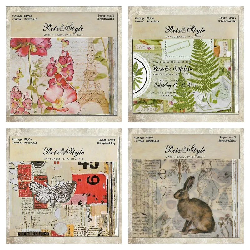 Papéis Modelados Vintage, Pacote De Papel De Scrapbooking, Artesanato Decorativo Artesanal, Cardstock, Almofada De Fundo, 13x13cm, 15Pcs