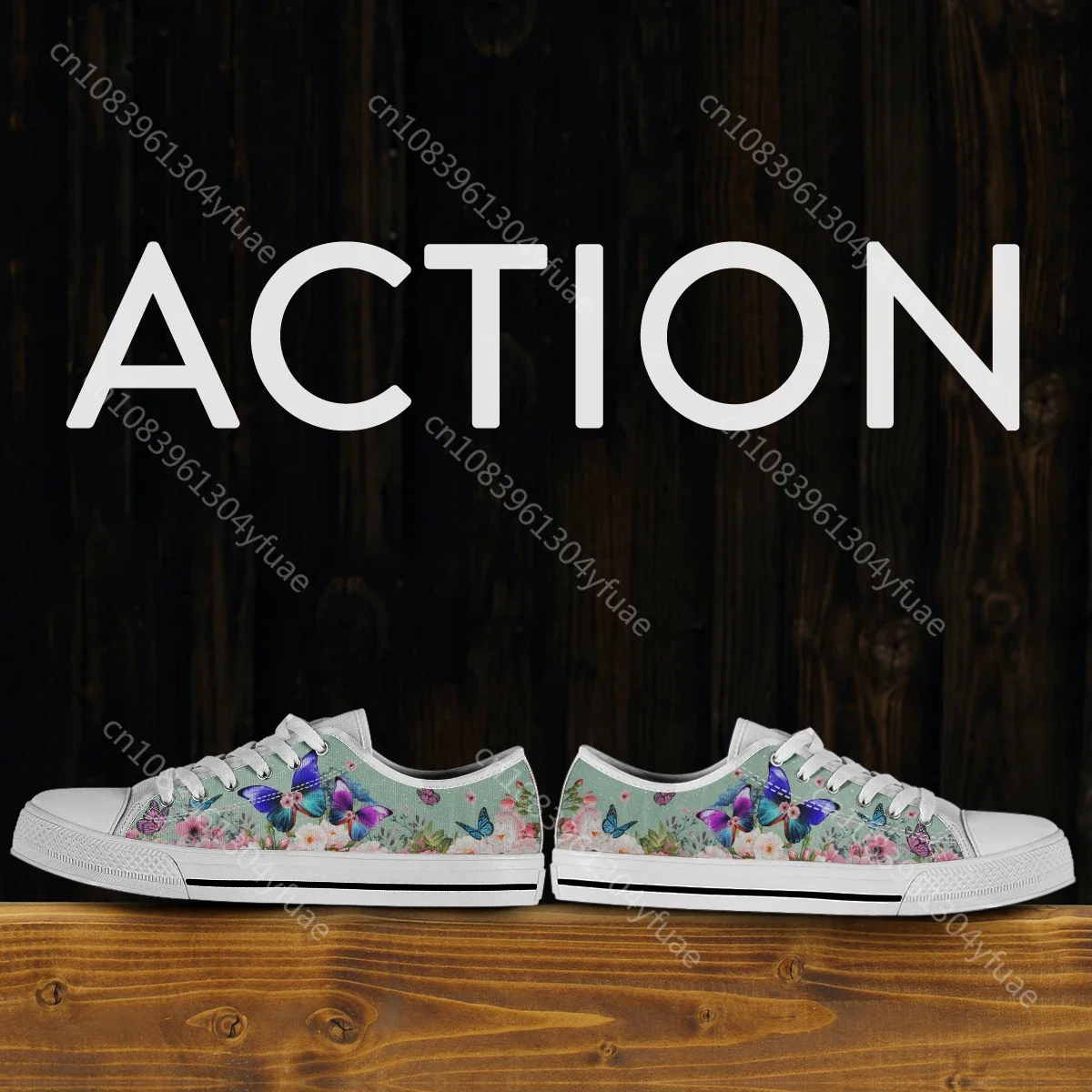 Women Shoes Summer New Purple Butterfly Breathable Board Shoes Casual Shoes Canvas Lace Up Low Top Women's Shoe
