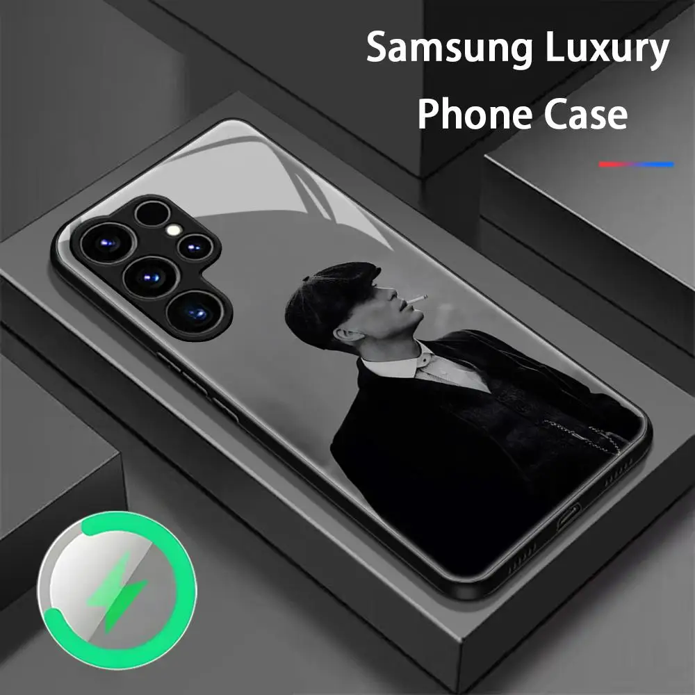 Peaky B-Blinders TV Show Phone Case For Samsung S26 S25 S24 S23 S22 S21 S20 Plus Ultra Glass Magnetic Case