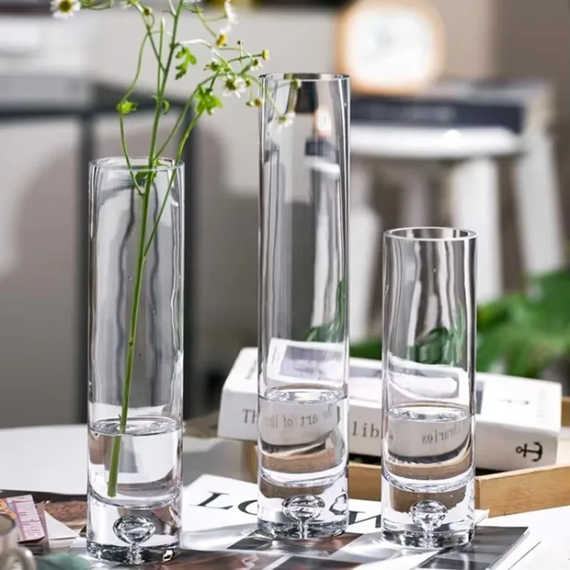 Wholesale vase crystal vase cylindrical vase floral home decoration luxury