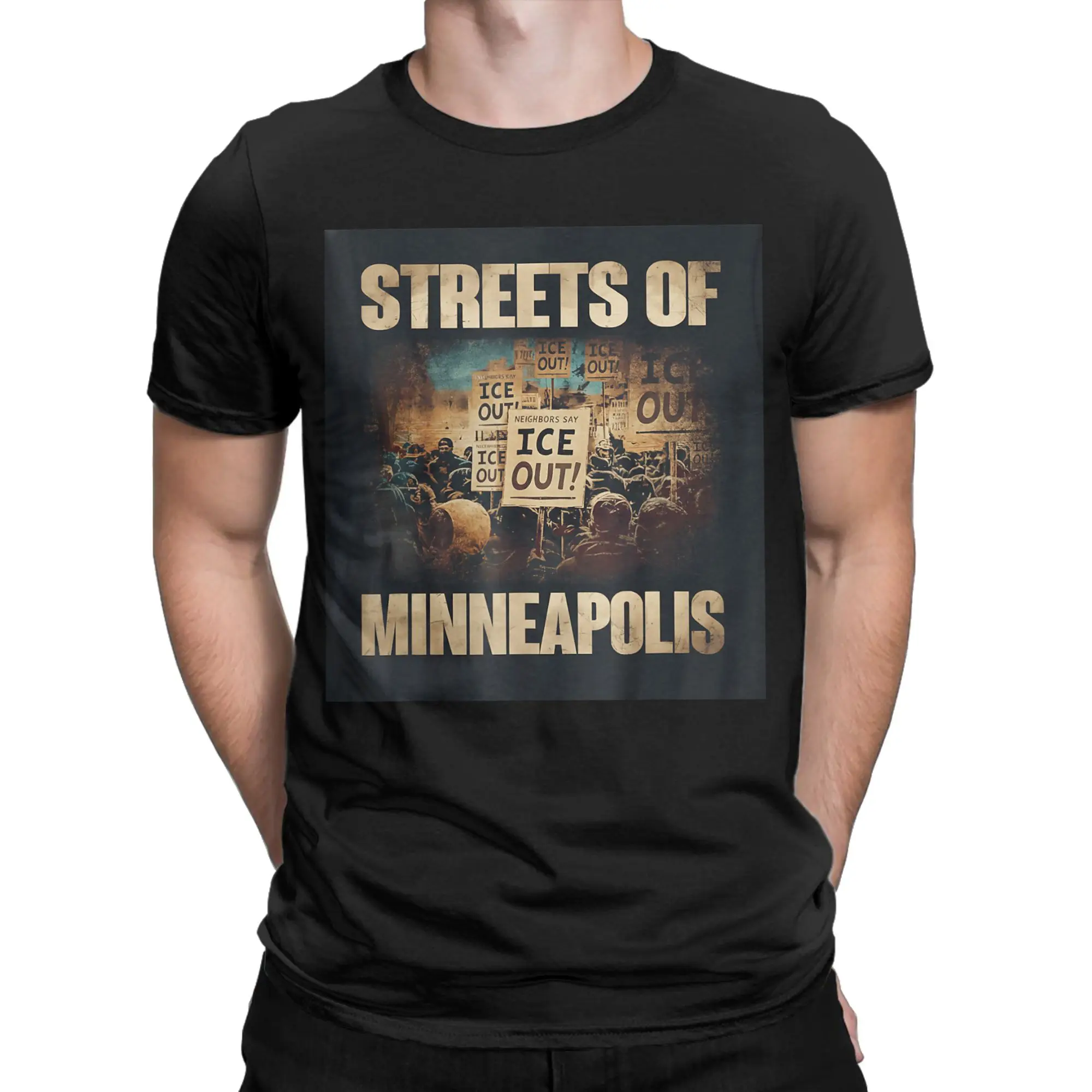 Streetwear T Shirt Streets of Minneapolis T-Shirts  Hipster Tshirt for Male Summer Y2K Casual Pattern Short Sleeve Top Tees