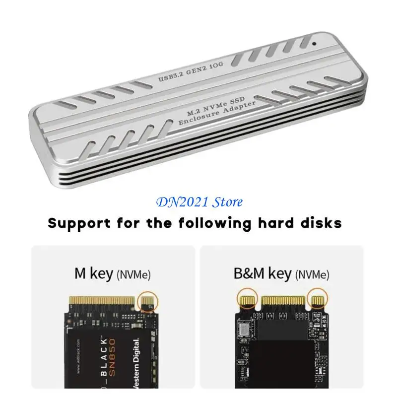 

Корпус для твердотельного накопителя F3KE NVME Portocol JMS583 USB3.2 Type-C, корпус для жесткого диска 10 Гбит/с — коробка