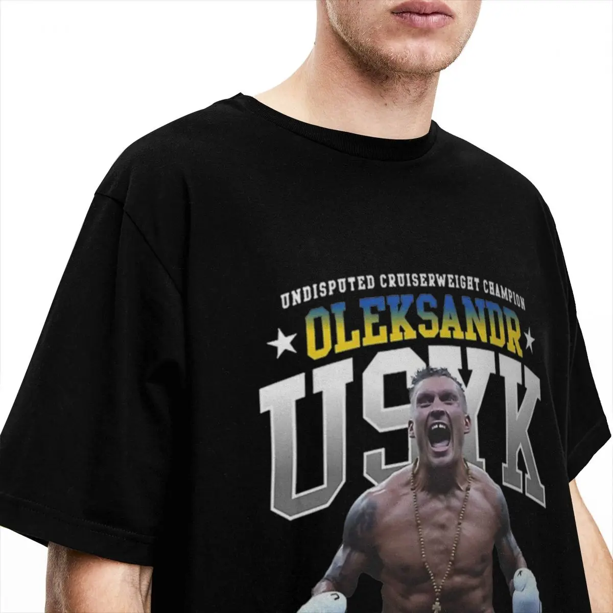 Men Women's Usyk Boxing Fans Box Player Shirt Accessories Cotton Tops T-shirt Vintage Tee Shirt All Seasons