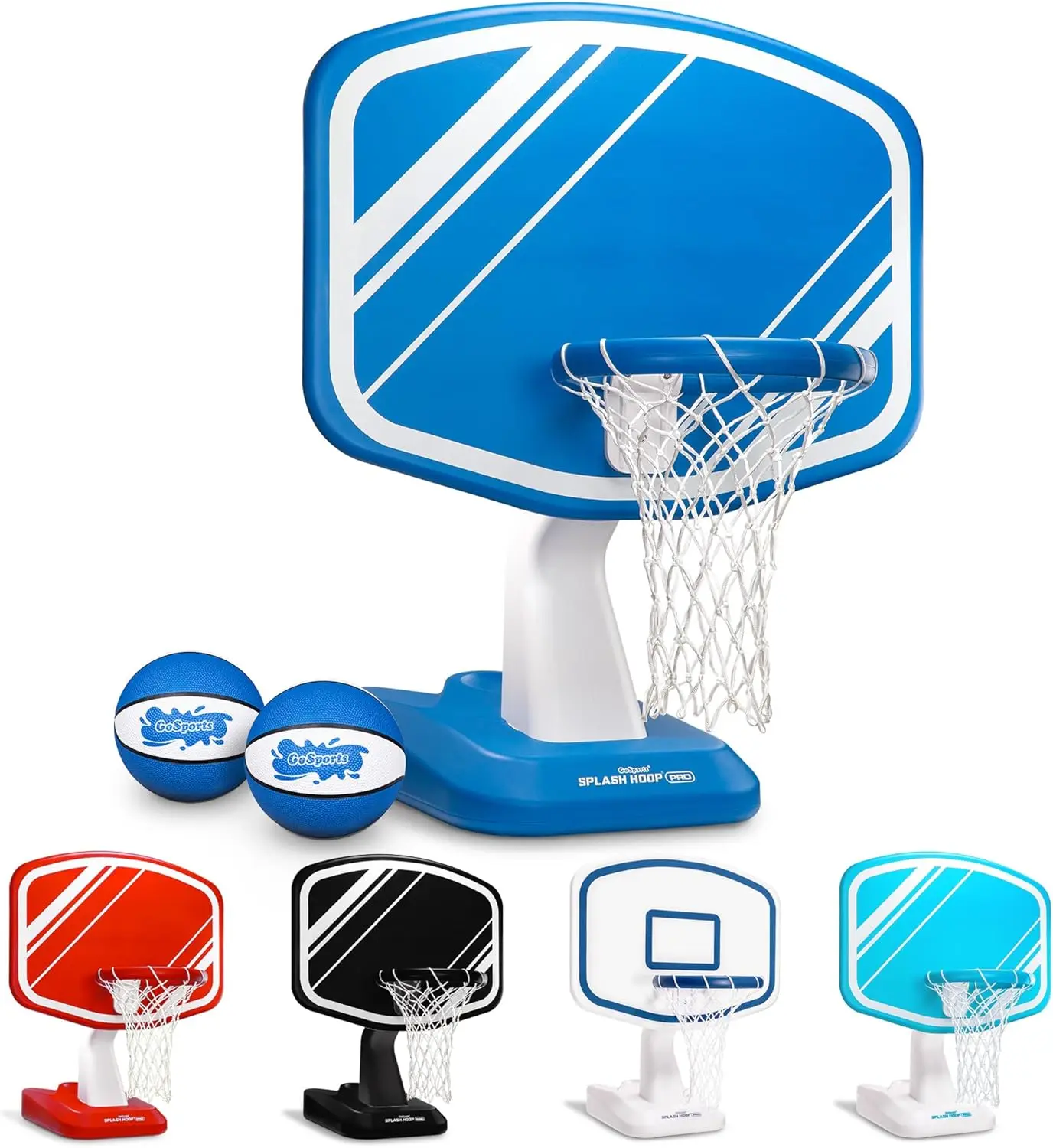 

Modern Poolside Basketball Hoop with Backboard, Ball & Pump – Swimming Pool Basketball Game for Inground and Above Ground Pools